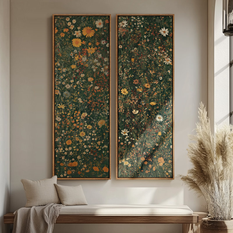 Ashbrook Vintage Landscape Wall Art - 20x60 inches Framed Canvas